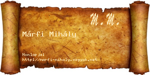 Márfi Mihály névjegykártya