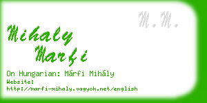 mihaly marfi business card