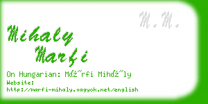 mihaly marfi business card